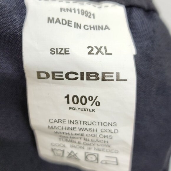 Mens Decibel 2XL Black Cargo Jogger Pants With Elastic Waist & Ankle Cuffs - Picture 16 of 16